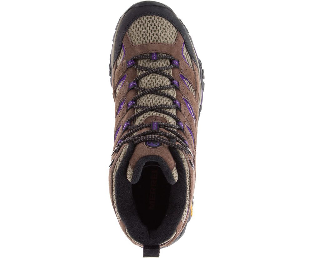 Merrell Støvler Dame - Moab 2 Mid Ventilator Wide Width - Brune - FQG348570